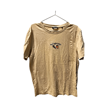 Beige t-paita kirjailulla