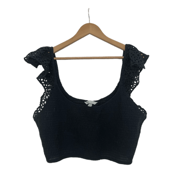 Dark blue crop top