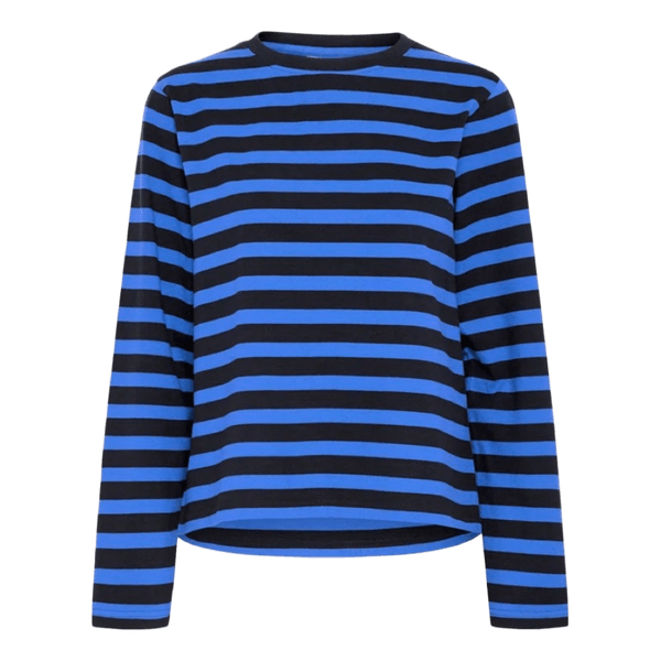 Stribet langærmet bluse