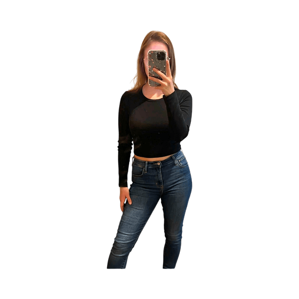 Black long sleeve top