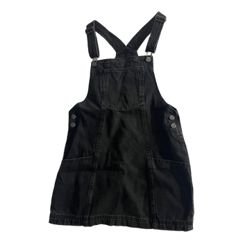 Black denim overall dress