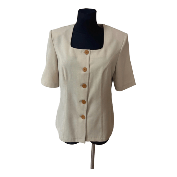Beige buttoned top