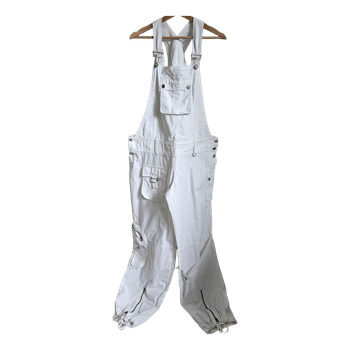 KAFFE White Utility Dungarees / Cargo Overalls Size 42