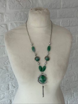 green long necklace