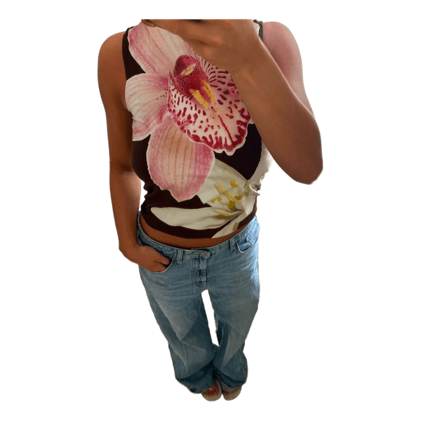 Zara top med blomsterprint