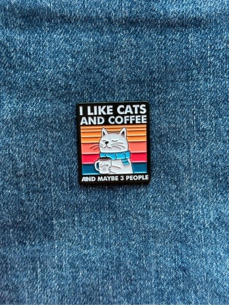 Cats and Coffe meme pin