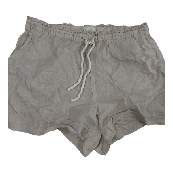 Beige linen shorts
