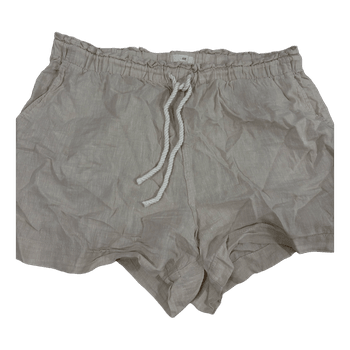Beige linen shorts