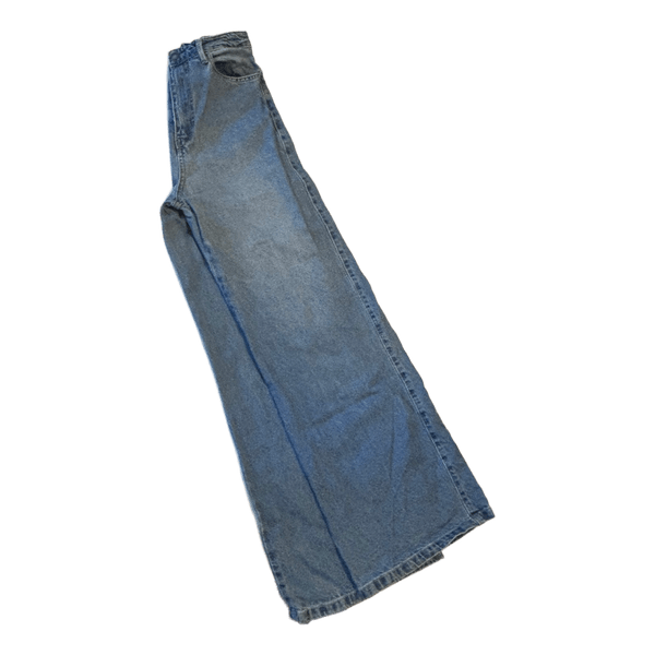 Blue wide leg jeans