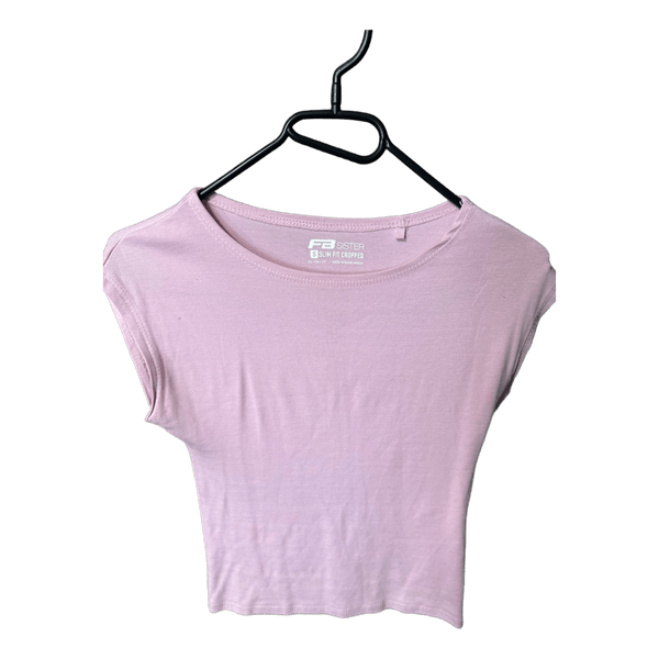 FB Sister pink cropped top