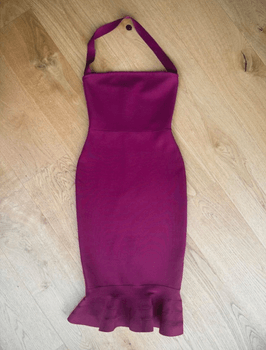 Burgundy bandage dress xs