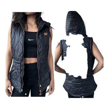 Black quilted vest