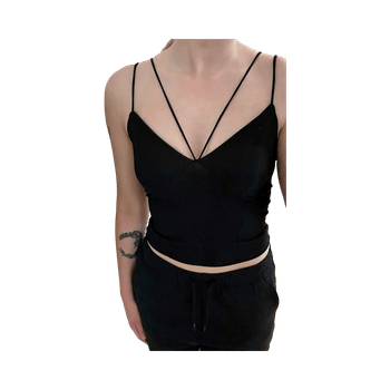 Musta strappy-toppi XS / elegant / party / club / bile