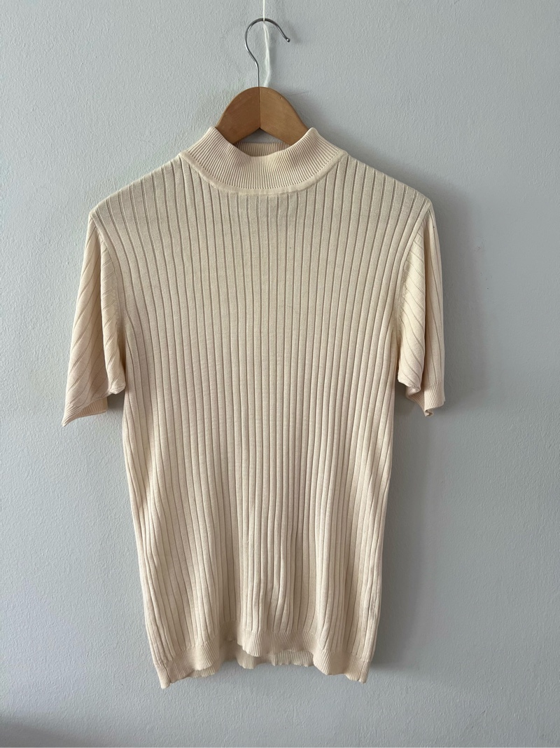 Beige silkkineule L
