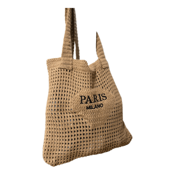 Trendy knitted beach bag