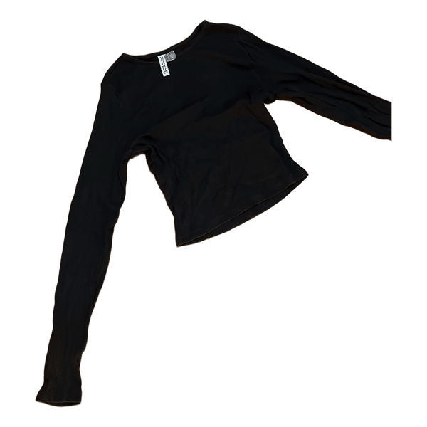 H&M black ribbed top