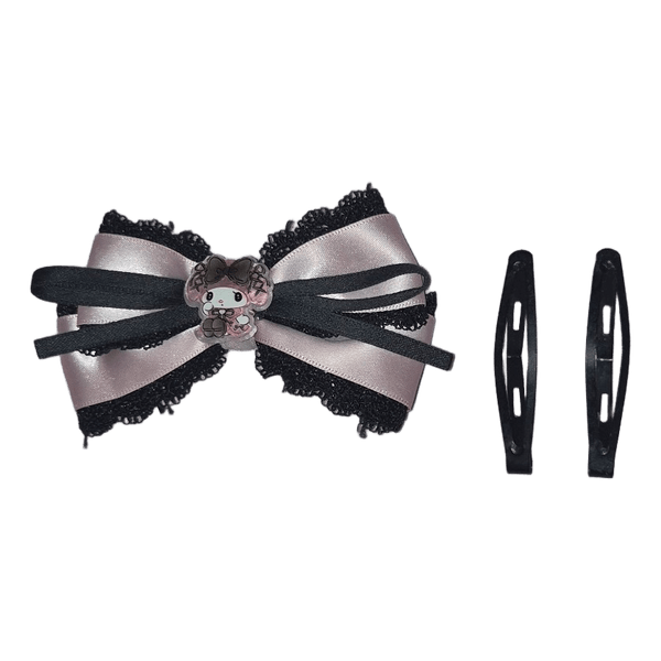 My melody Pink lace bow hair clip complect
