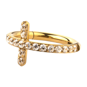 Titanium ring cross