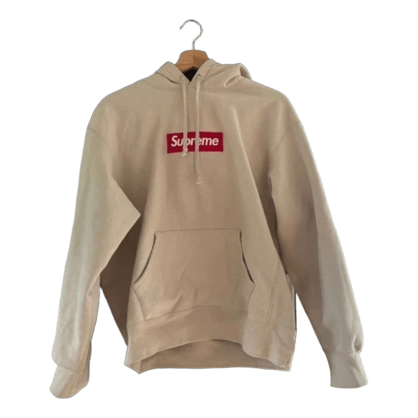 Beige supreme hoodie