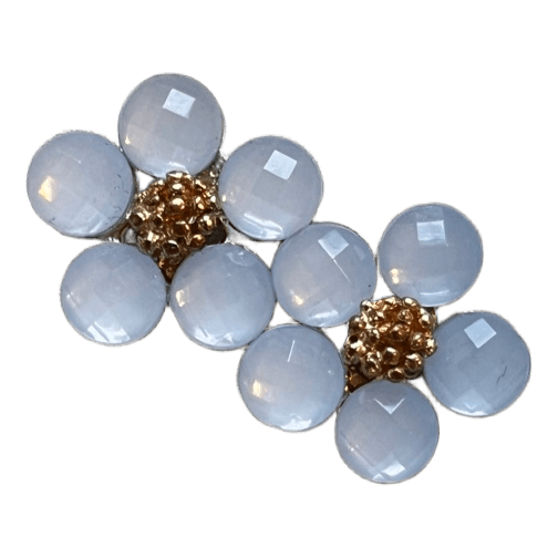 Light blue flower earrings
