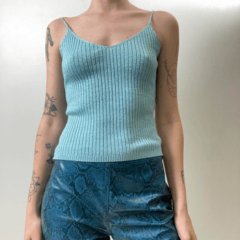 Y2k strappy knitted top