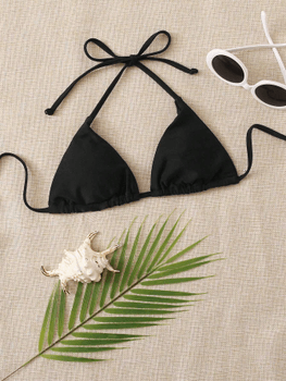 Halter triangle bikini top