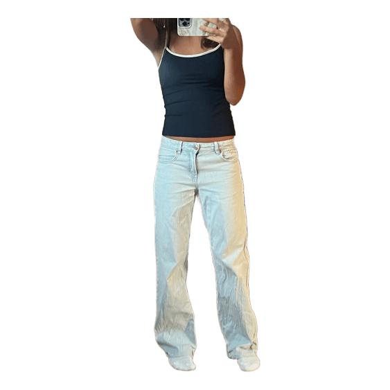 Stradivarius lyseblå wide leg jeans