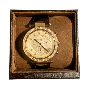 Michael kors gold tone chronograph watch