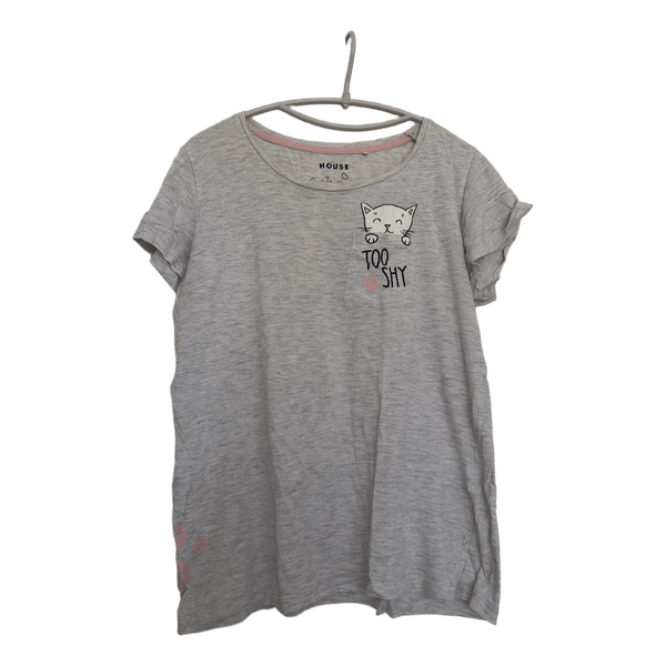 Grey cat t-shirt
