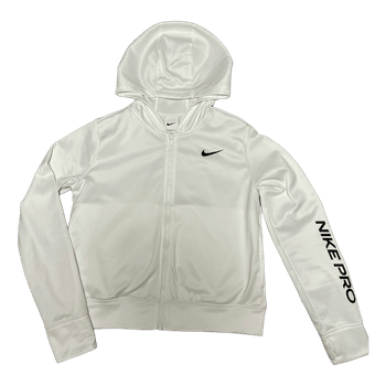 White Nike Pro hoodie