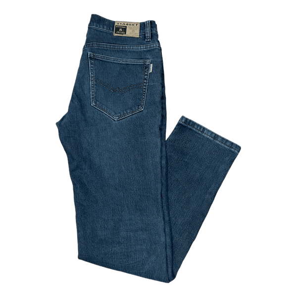 Blue denim jeans