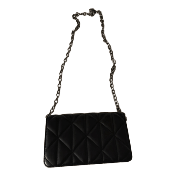 Black quilted shoulder bag