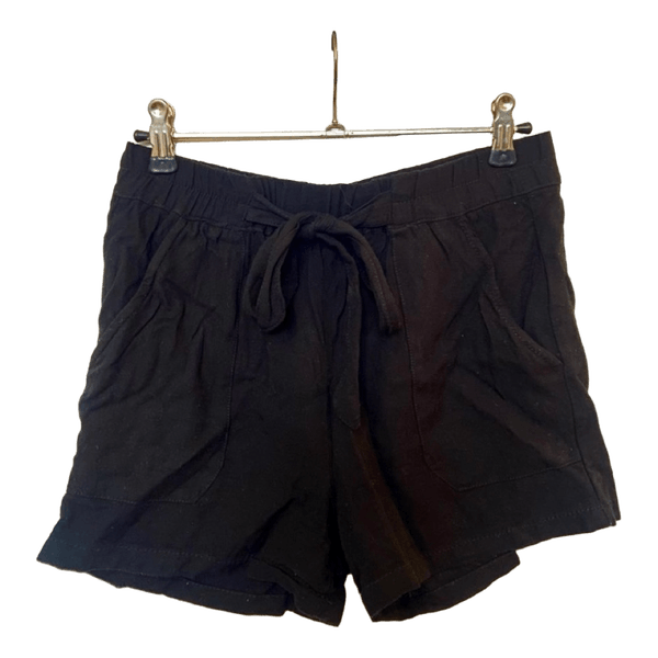 Black drawstring shorts