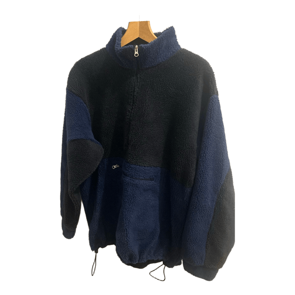 Blue black fleece jacket