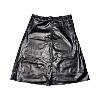 Black faux leather skirt