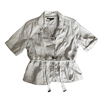 Beige linen blazer