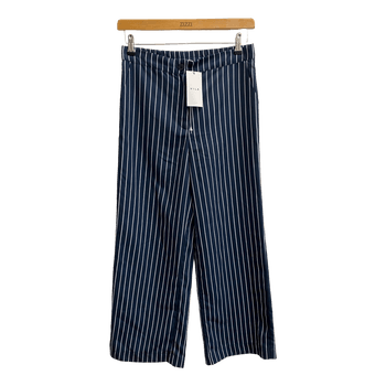 Navy striped trousers