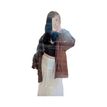 Ruskea oversized nahkatakki