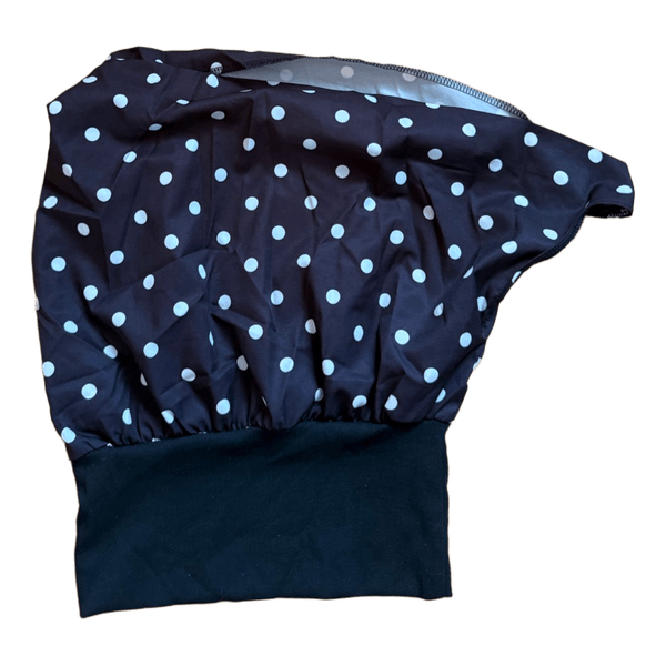 Black white polka dot top