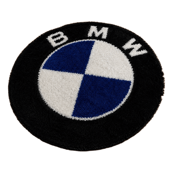 Handmade rug BMW logo