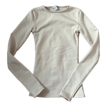 Beige long-sleeved top