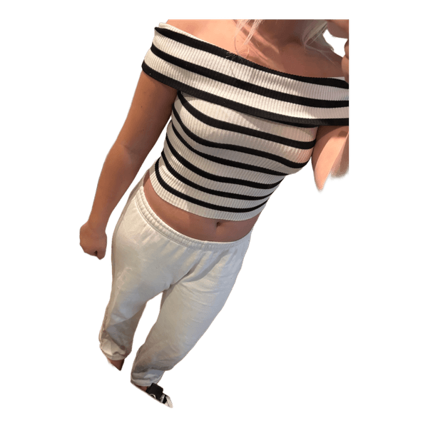 Stribet off-shoulder top