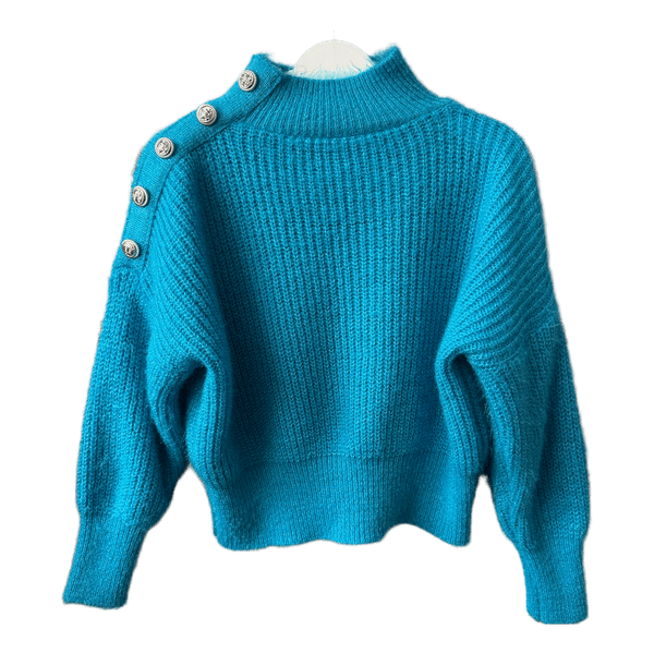 Turquoise knit sweater