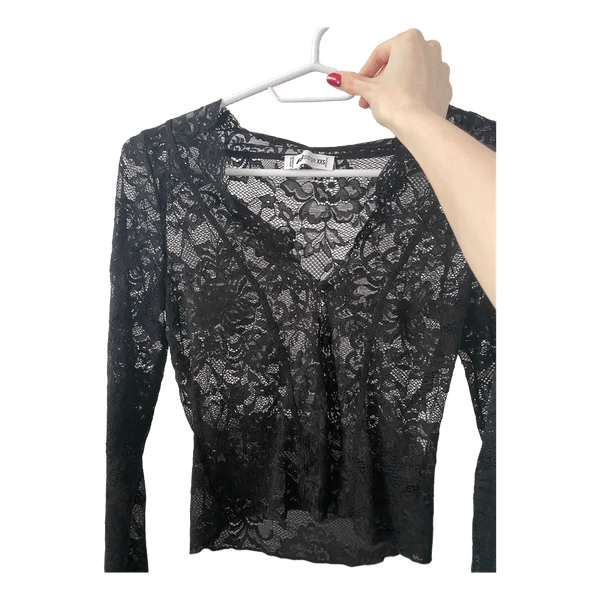 Black lace top