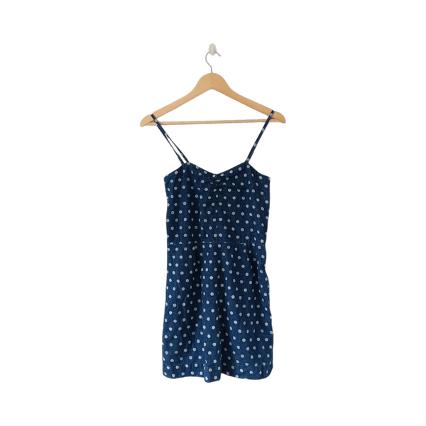 Polka dot lyhyt mekko 100% puuvilla