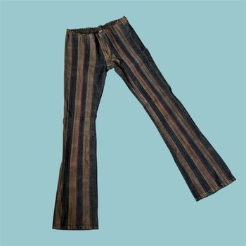 Morgan striped flared vintage jeans