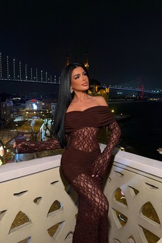 Brown Lace Long Dress