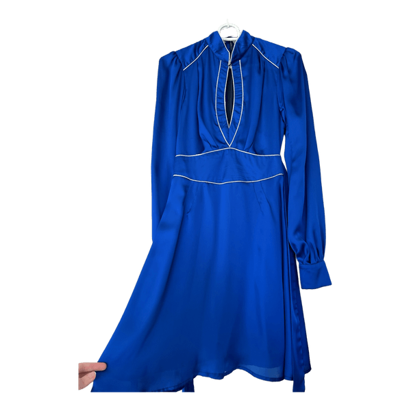 Blue satin dress