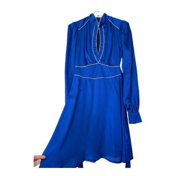 Blue satin dress