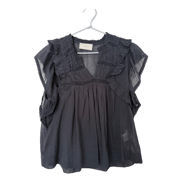 Sort Neo Noir bluse